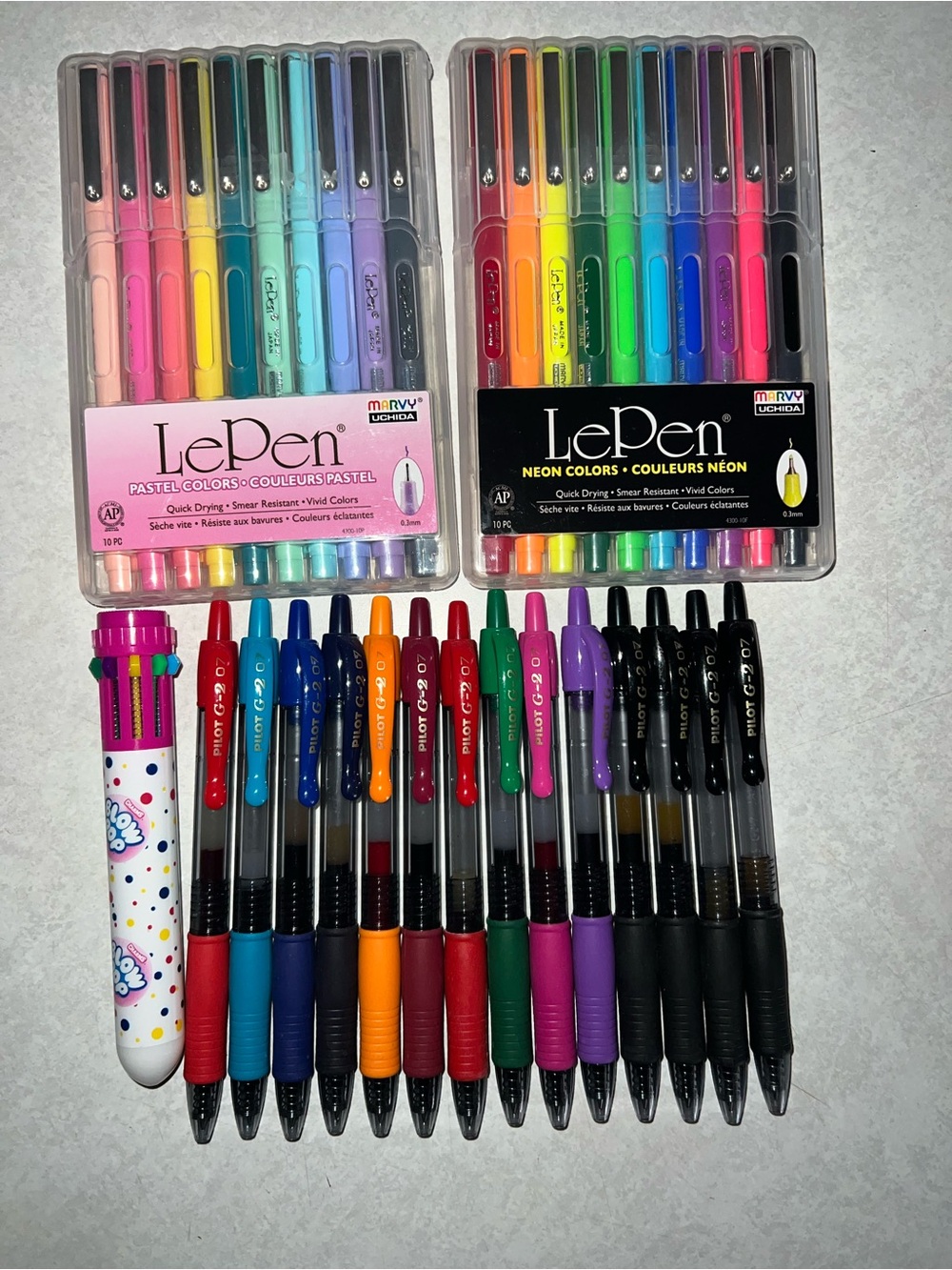 quality Pen/Marker lot Pilot G2 07 Colors LePen journaling writing *description